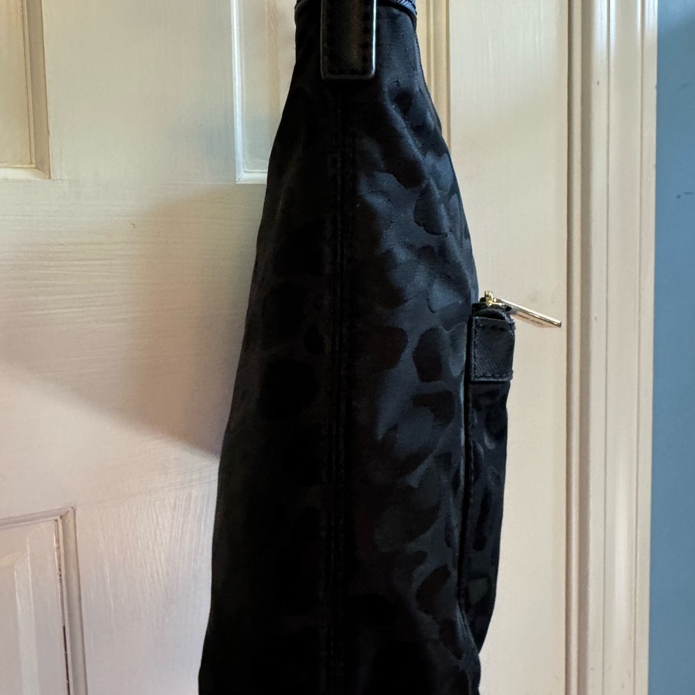 Michael Kors Morgan Leopard Nylon & Leather Medium Messenger Crossbody Bag - Picture 7 of 17